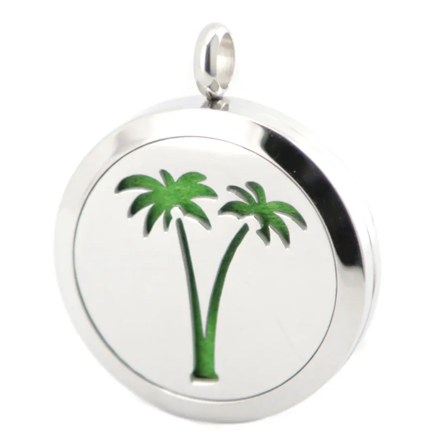 Серебряные украшения 30 мм кокосовое дерево ароматерапия эфирные масла подвеска