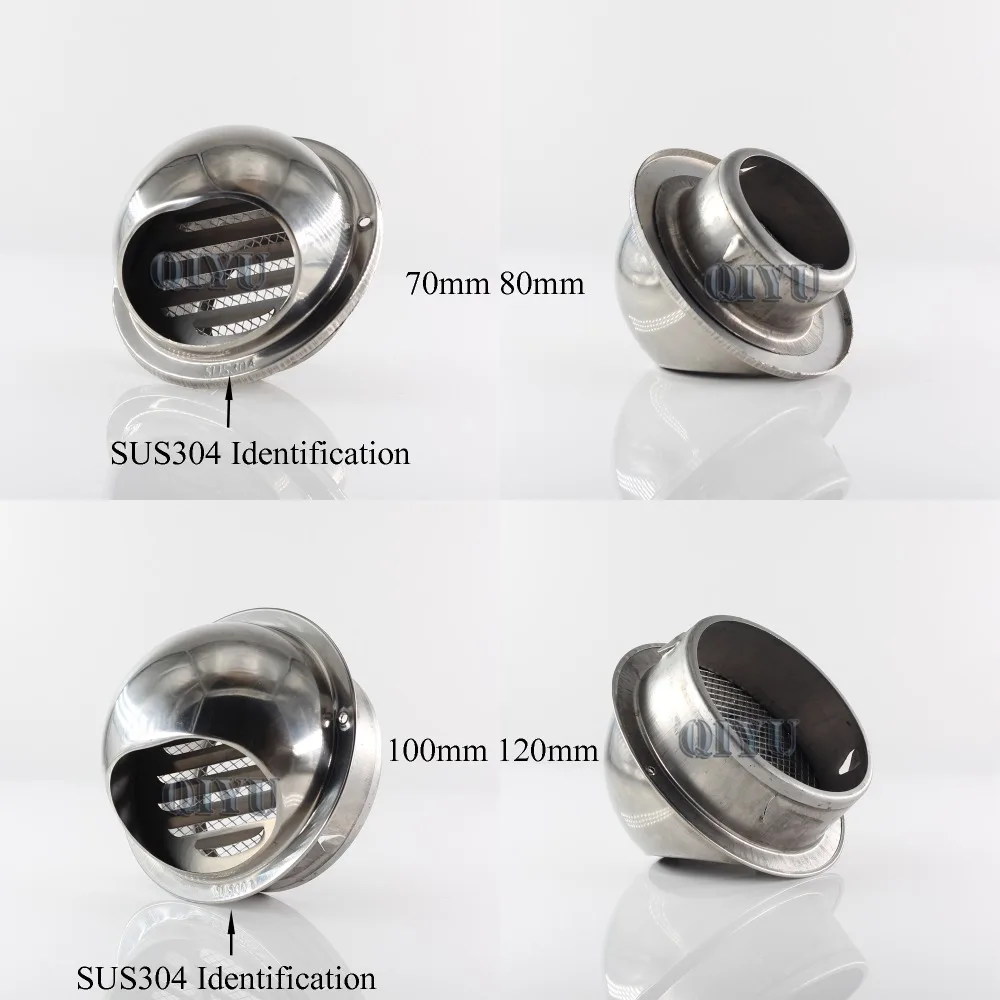 60 мм ~ 300 вытяжной колпак из нержавеющей стали колпачок внешней стены