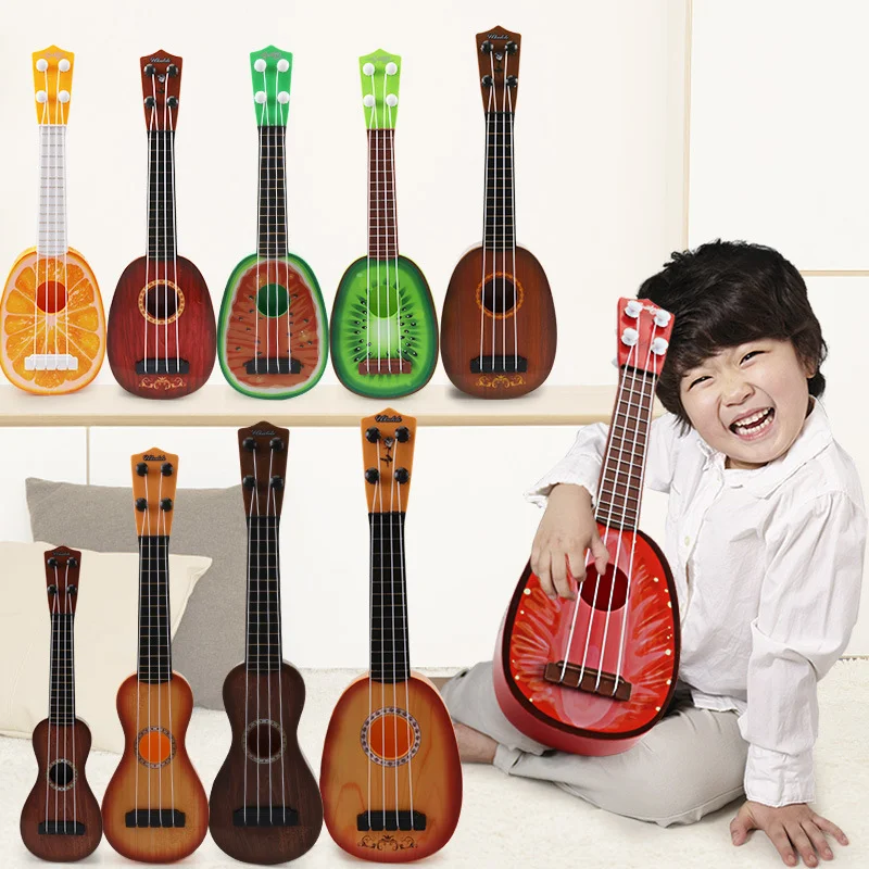 Musica Kids Toys Xylophone Musical Ukulele Toy Can Play Simulation Fruit Cartoon Mesa De Som Maracas Guitar | Игрушки и хобби