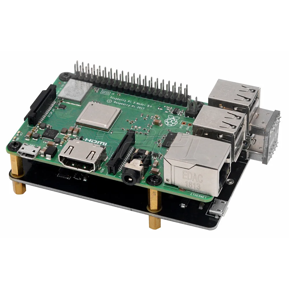 Плата расширения для хранения SSD 52Pi X860 M.2 NGFF SATA с USB 3 0 Raspberry Pi 1 Model B +/2/3 (B PLUS)