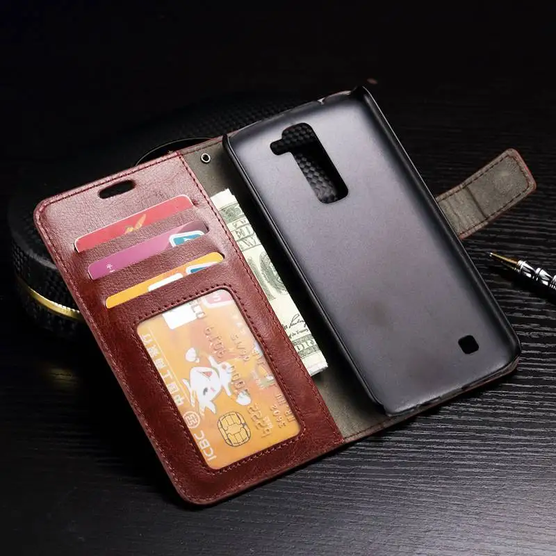 Чехол для LG K7 K10 2015/K10 2017 K8 V40 V30 классический бумажник из искусственной кожи флип