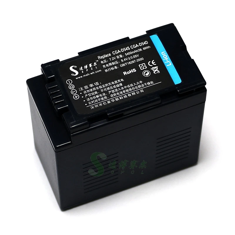 CGA-D54s CGA-D54D Батарея для цифрового фотоаппарата Panasonic AJ-PX280 PX270 PX230 AG-AC90 AC8 HPX265 HPX173 DVC180 3DA1 HC-MDH2 VW-VBD55 видеокамера