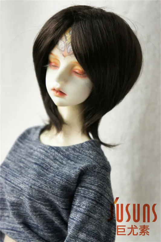JD113 1/3 Гладкий срез BJD куклы парики 8-9 дюймов SD синтетический мохеровый парик для куклы