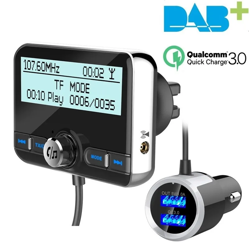 Беспроводной Bluetooth автомобильный комплект fm передатчик QC 3 0 адаптер для быстрой