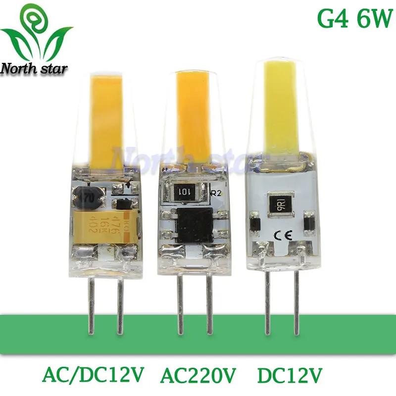 10 шт./лот G4 G9 E14 Светодиодная лампа AC/DC 12V AC220V 6W 9W Высокое качество LED COB люстра лампы