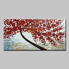 Картина маслом Mintura, Настенная картина для гостиной, цветы, которые растут на деревьях, ручная роспись, современные растения, рисование без рамки