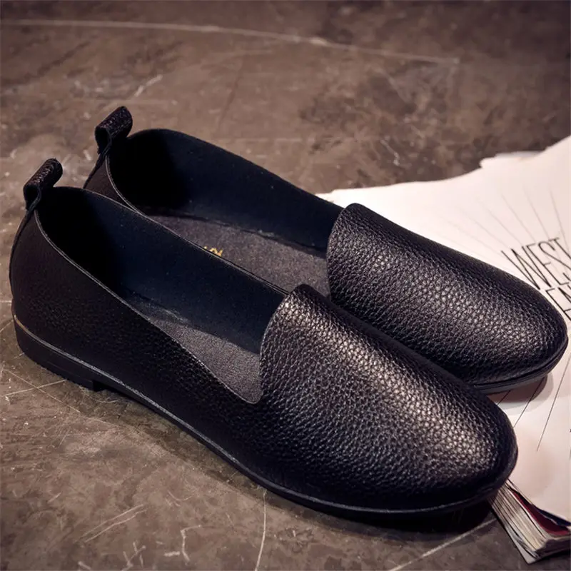 2016 Моды Женщина Квартиры Повседневная Обувь Женщины Мягкие Кожаные Женские