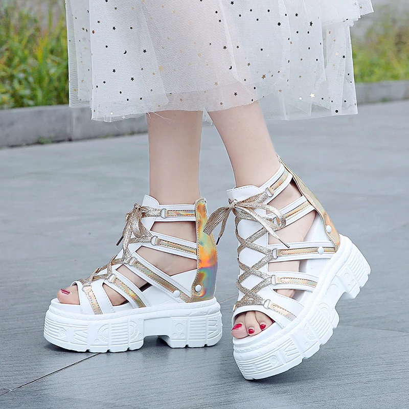 Женские сандалии с открытым носком на толстой танкетке ремешком размеры 34-39 f703