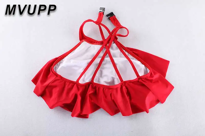 Семейный купальник для мамы и дочки одежда подходящие костюмы в горошек бикини с