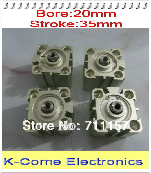 Пневматический Компактный воздушный цилиндр диаметр отверстия 20 мм 35 тип SDA 20*35