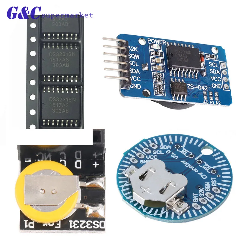 Модуль часов DS3231/DS3231SN 3 В/5 В RTC I2C в реальном времени для Arduino|Интегральные схемы| |