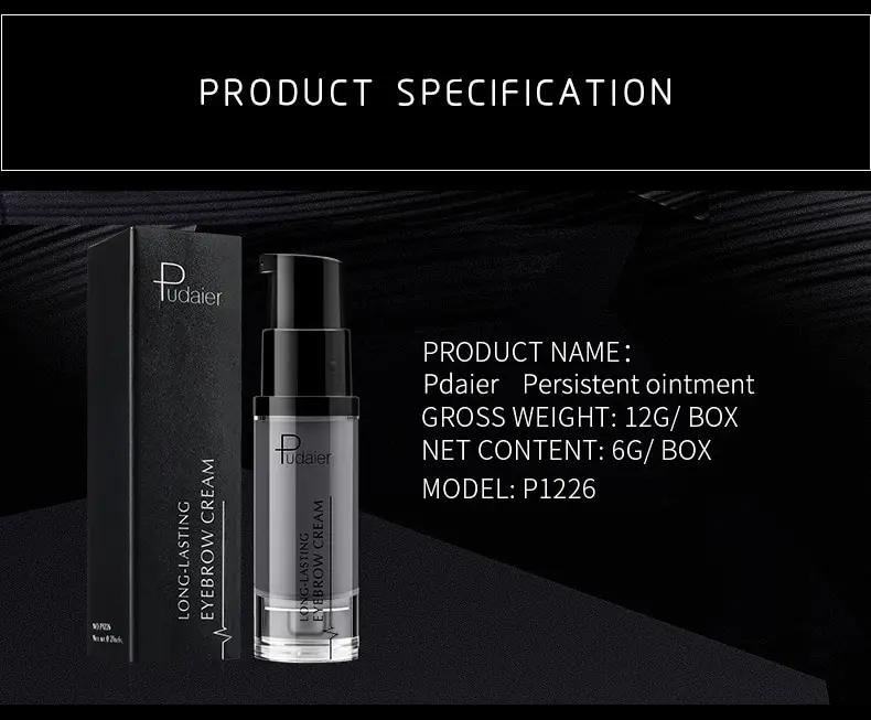 Pudaier стойкий крем для бровей Liuqid Гель для макияжа бровей Тату ТИНТ брови пигмент натуральный черный коричневый усилитель бровей