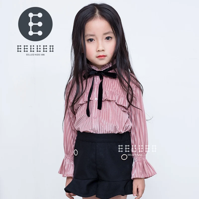 Новинка 2017 рубашка для девочек брендовая детская одежда высококачественные
