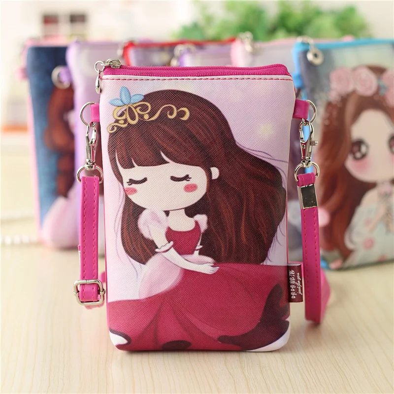 Кошелек для мелочи из искусственной кожи с мультяшным принтом персонажей