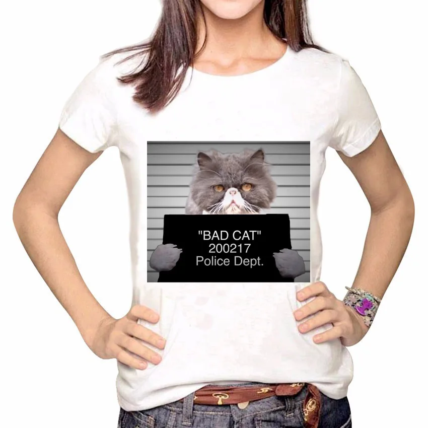 Topjini Новая мода 2019 Лето Bad Dog Cat печати для женщин футболка лошадь с крыльями Printting