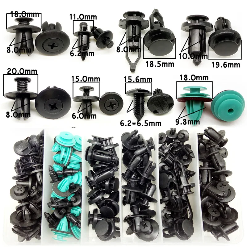 Fender Screw Car Door Rivets Bumper 120pcs 6-10mm Set Fastener Clips Replacement | Автомобили и мотоциклы