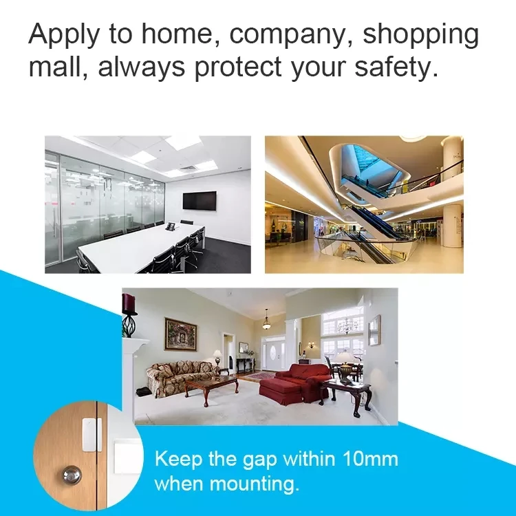 Tuya Smart Life Wifi умный датчик двери, окна, детектор, умный дом, безопасность, работает с Alexa Google Home Assistant