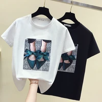 korea new summer cute o neck camisetas short sleeve t shirts female t shirt vogue style women top soft tshirt tops tee