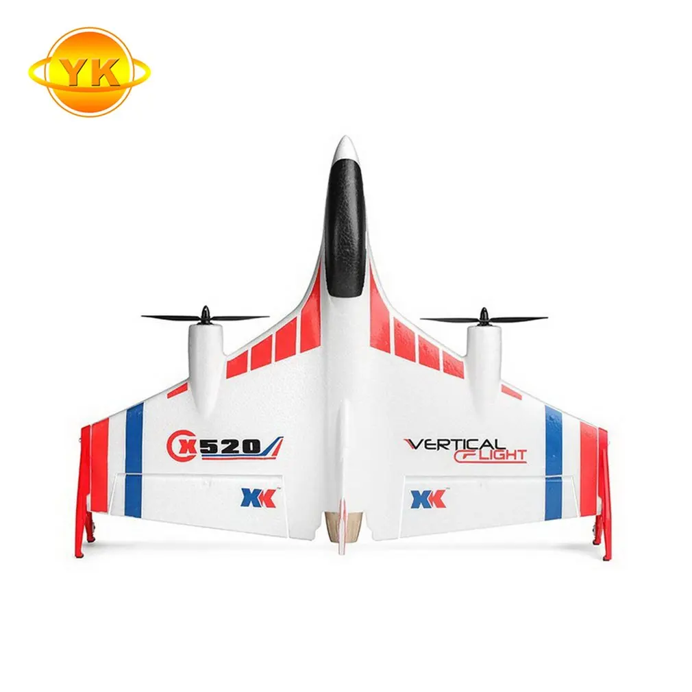 XK X520 RC 6CH 3D/6G RC самолет VTOL вертикальный взлет Land Delta крыло RC Дрон фиксированное крыло самолет игрушка с переключателем режимов светодиодный светильник