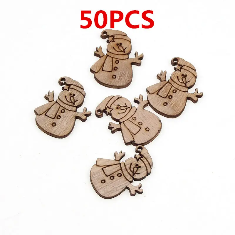 B02226 Рождественская серия, украшения из натуральной древесной фишки, резные подвесные украшения для скрапбукинга, поделки своими руками, украшение для дома - Цвет: B02226