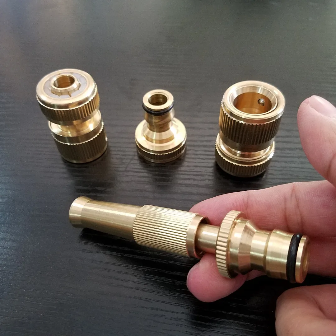 Набор латунных фитингов для садового шланга 4 шт. быстроразъемные и