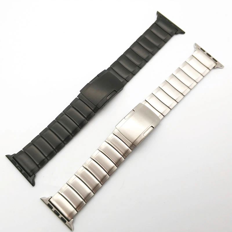 Тяжелый ремешок для наручных часов для Apple Watch Series 5 4 40/44 мм твердого металла Сталь ремешок Ремешок для наручных часов Apple Watch, версии 1 2 3 браслет 38/42 мм