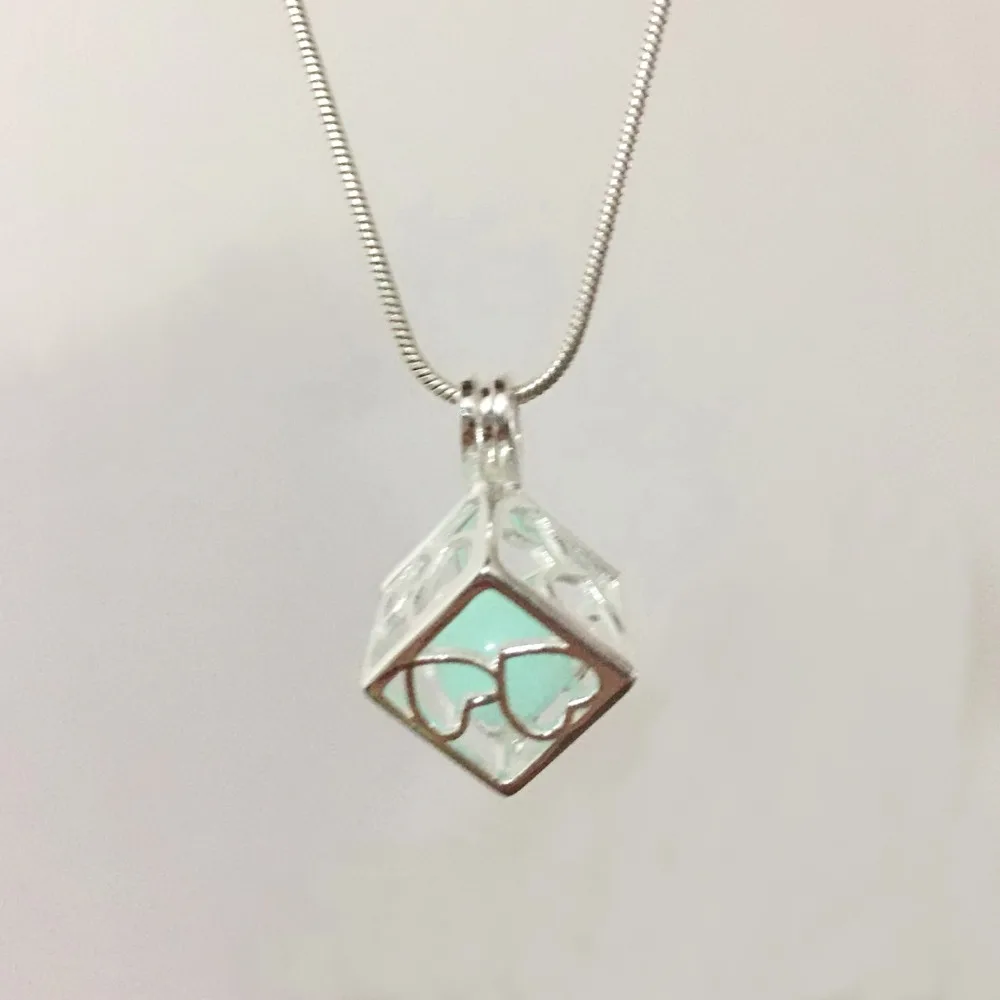 925 стерлингового серебра любовь коробка бусины медальон полые сердца форма