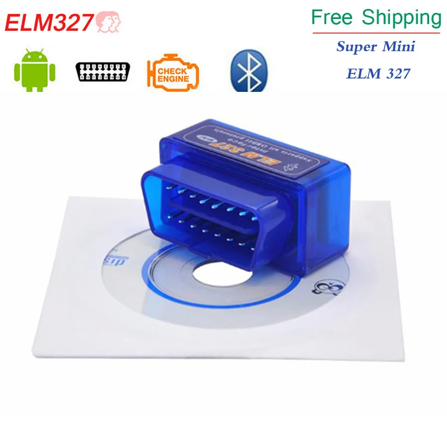 Супер Мини elm327 Bluetooth OBD2 V2.1 Elm 327 OBD 2 автомобиля диагностический инструмент сканер