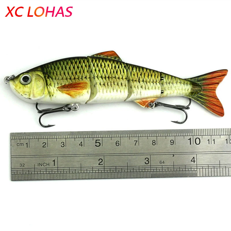 Новый 4 сегментов Рыбалка заманить соединенных Рыболовные приманки жизнь как