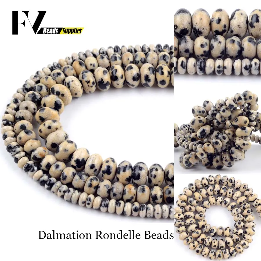Dalmation Jasper Натуральные красные яшмы цитрины Лабрадорит Рондель свободные бусины аксессуары для рукоделия Diy ювелирные изделия, изготовление браслетов 15" - Цвет: Dalmation Jasper