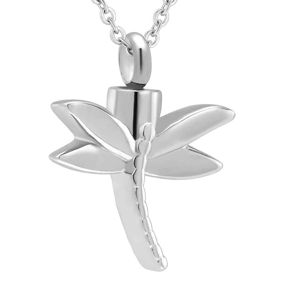 

Подвеска-сувенир IJD8120 для похоронной стрекозы, ожерелье из нержавеющей стали для кремации, подвеска-держатель