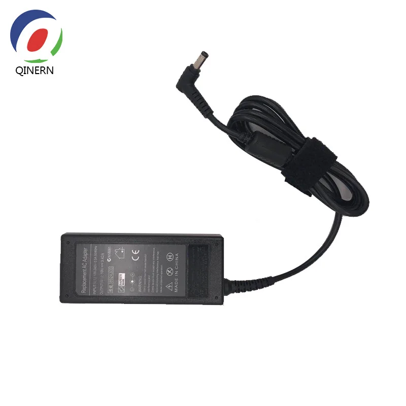 QINERN источник питания 19V 3.42A 65W 5 5*2 5mm AC ноутбук зарядное устройство для Toshiba A100 M300 L600