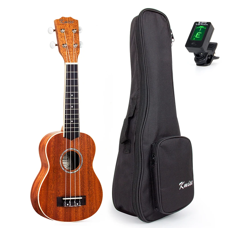 

Kmise Soprano Ukulele Mahogany Top 21 inch Ukelele Uke 4 String Hawaii Guitar W/ Gig Bag Tuner for Beginner