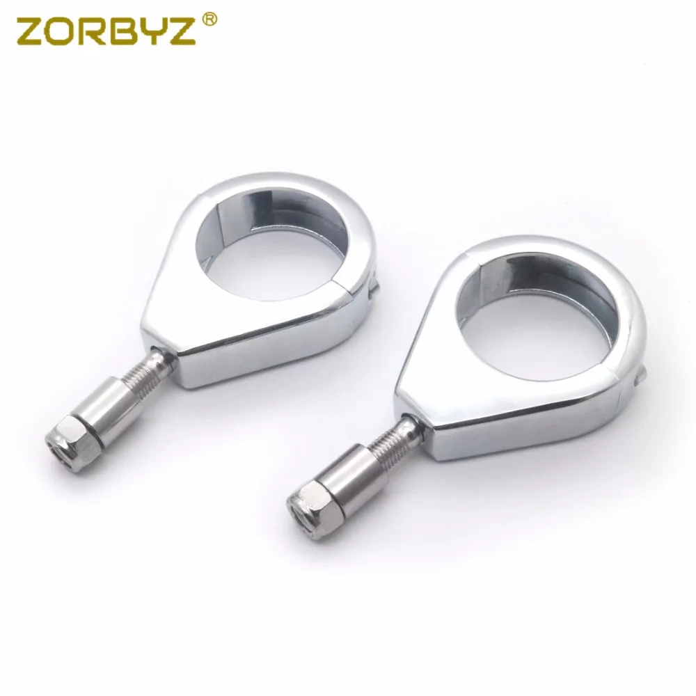 ZORBYZ мотоциклетный 41 мм черный/хромированный металлический поворотный