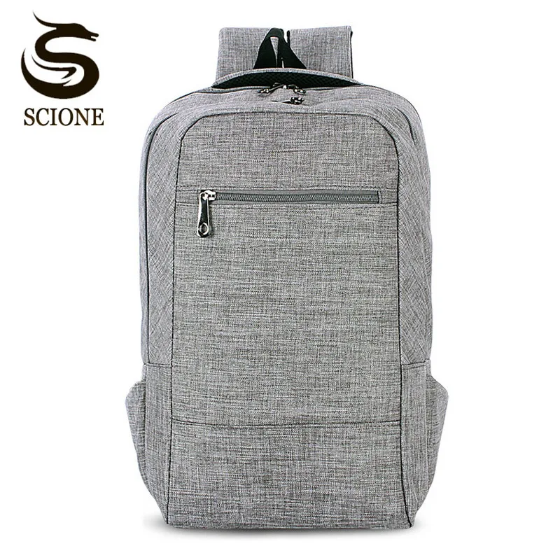 2018 СКИОНЕ новый простой холстинный одноцветный школьный туристический рюкзак 8