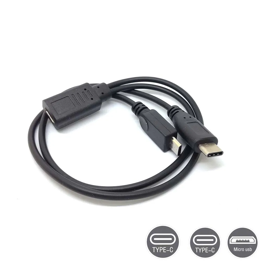 Разветвитель Кабеля-Удлинителя usb 3 1 Type C мама-Micro + c папа | Электроника