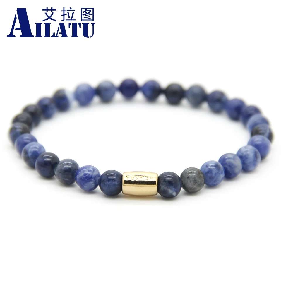Ailatu 10 шт./лот Новое поступление 6 мм тигровый глаз бронзит белый Howlite матовый оникс