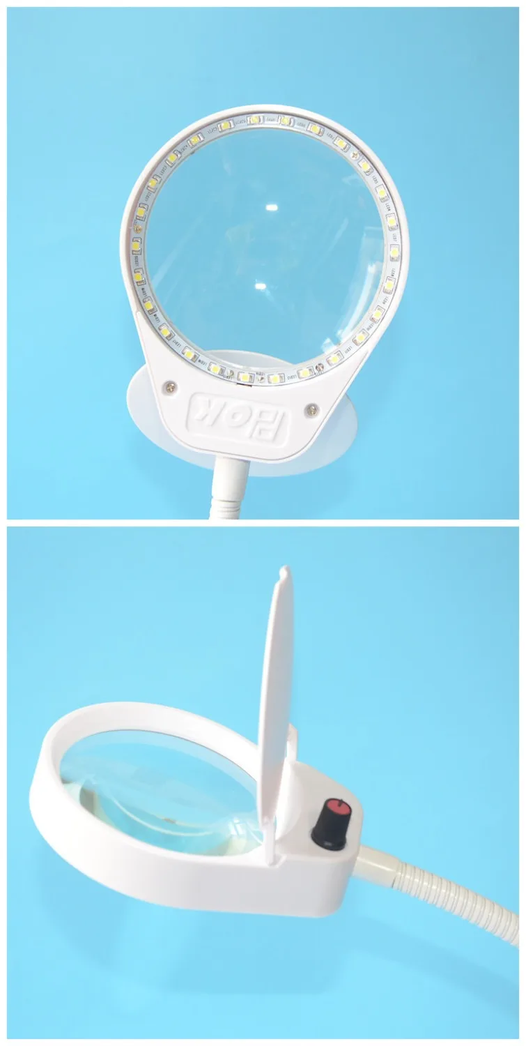 Настольная Лупа с регулируемой яркостью увеличительное стекло 3X/10X инструменты