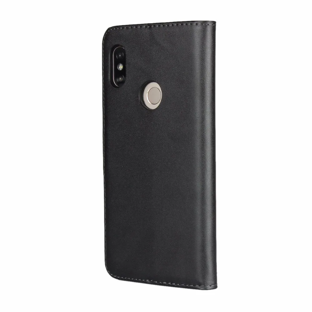 Чехол из натуральной кожи для Xiaomi redmi Note 5 Стильный флип-чехол с подставкой
