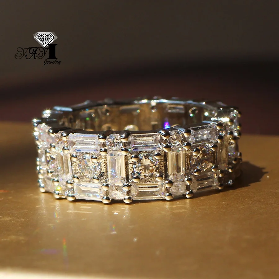 Ювелирные изделия YaYI Мода Принцесса 5.2CT серебро белый циркон Цвет обручальные