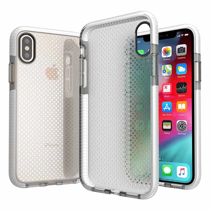 Брендовый защитный противоударный чехол-сетка для iPhone XS MAX XR 8 Plus 7, мягкий чехол из ТПУ для iPhone 11, чехол для телефона