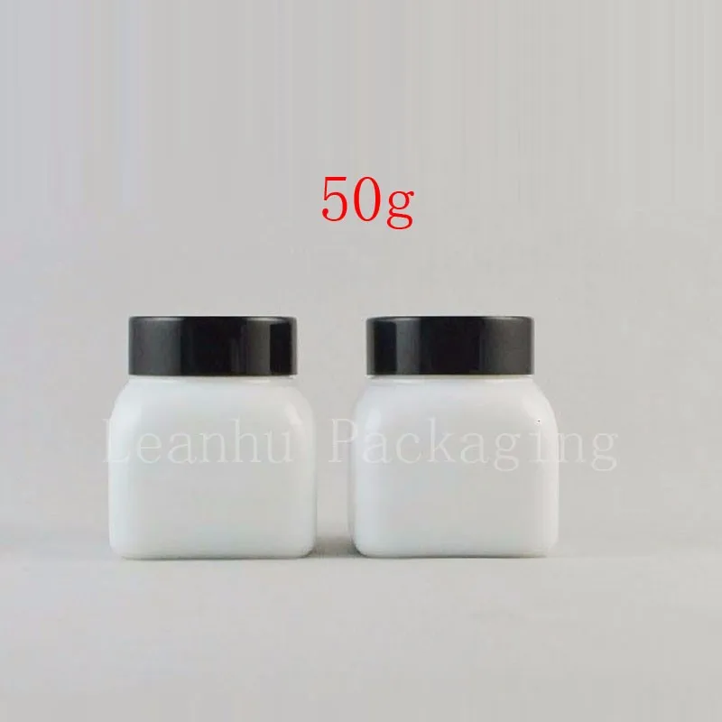 square white glass 50G bottle with anodized aluminum black bottle , high quality cosmetic bottle cream jar , personal care