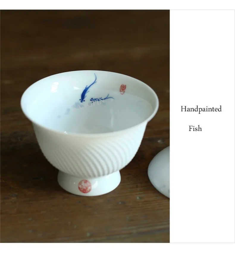 TANGPIN керамический чайник gaiwan чашка рыба китайские чайные наборы кунг-фу