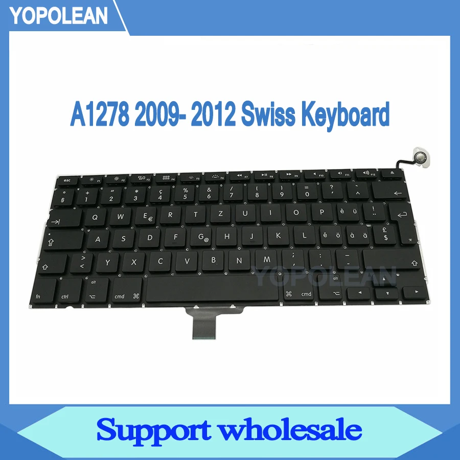 Новая швейцарская клавиатура для Macbook Pro Unibody 13 &quotA1278 Клавиатура 2009 2010 2011 2012