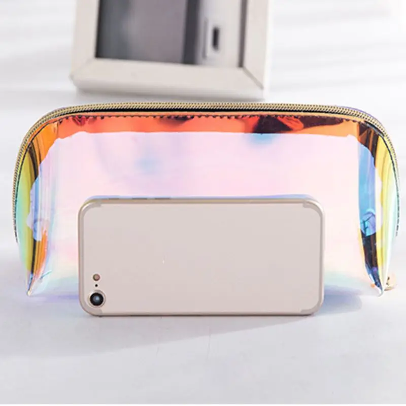 Голограмма голографическая косметичка Карандаш сумка на молнии сумка для макияжа лазерная сумка для хранения