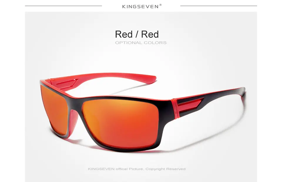 KINGSEVENsummer поляризованные солнцезащитные очки мужские роскошные брендовые дизайнерские зеркальные линзы с покрытием для упражнений солнцезащитные очки с коробкой