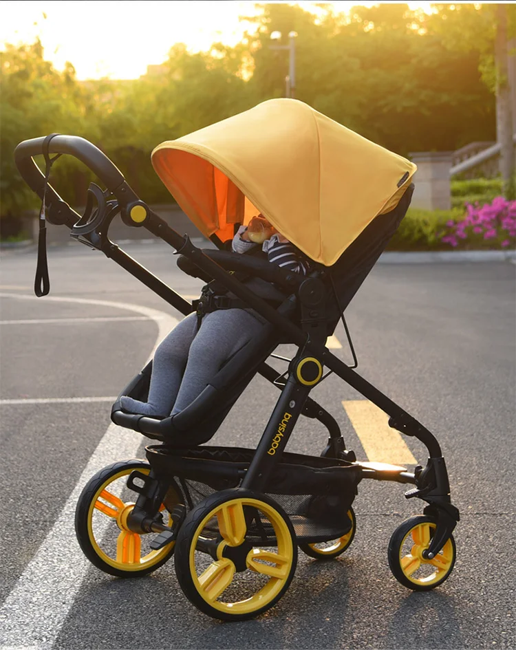 High view baby car четыре Детские коляски амортизаторы легкая детская коляска