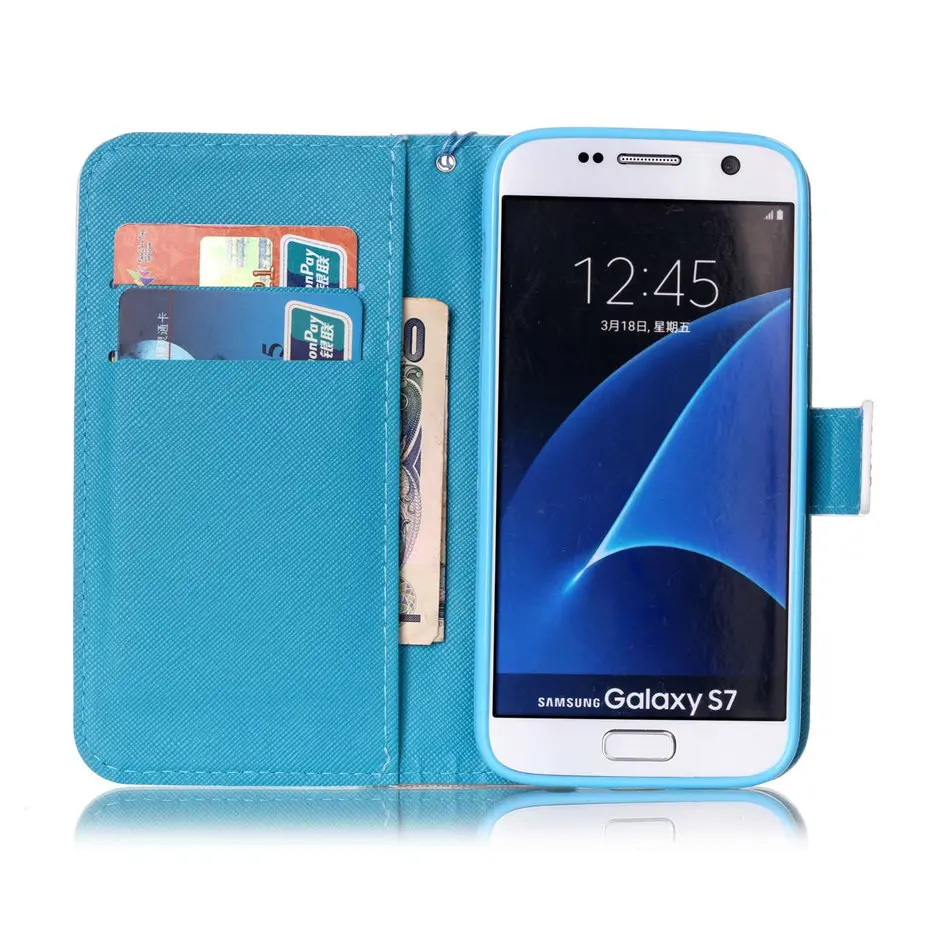 Fundas чехол для samsung Galaxy S6 S7 край j3 j5 j7 A3 A5 A310 A510 J310 J510 J710 S5 i9600 бумажник с отделением для карт карман чехол s DP03E