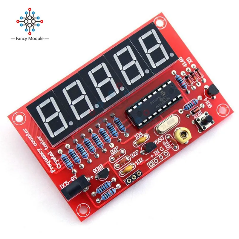 Цифровой светодиодный счетчик частот DIY Kit 1 Гц-50 МГц USB 5 В Кристалл осциллятор
