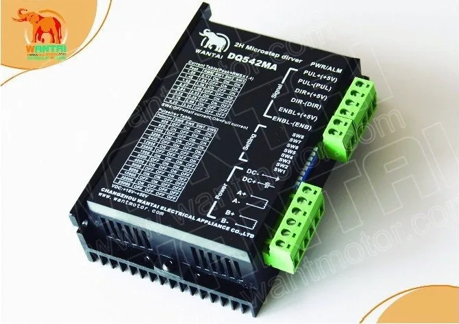 Дешевый ЧПУ! Двухвальный шаговый двигатель Wantai 2-осевой Nema 23 57BYGH115-003B 425oz-in +